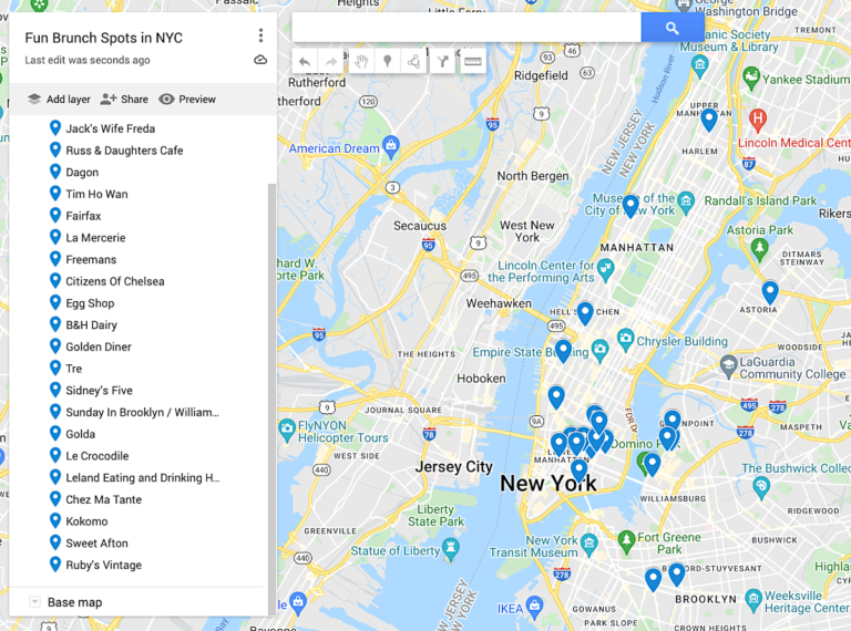 Fun Brunch NYC Map 768x570 